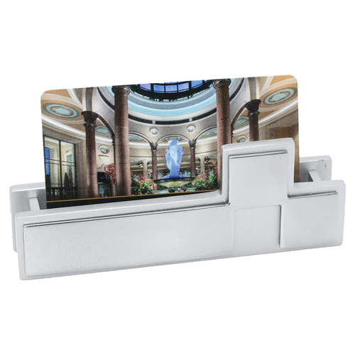 Modern Modular ChromePlated Matte Business Card Stand