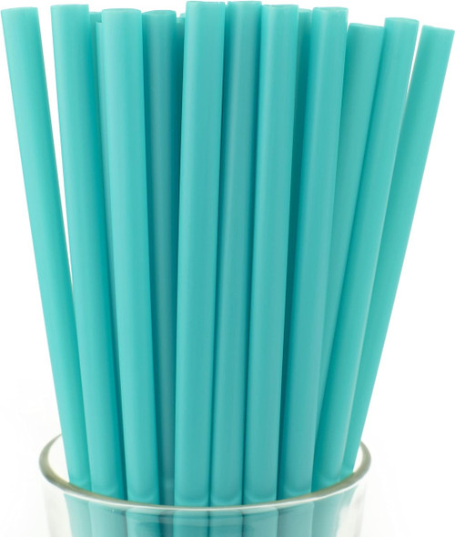 Made in USA Pack of 250 Unwrapped BPA-Free Plastic Drinking Straws (Teal - 10" X 0.28")