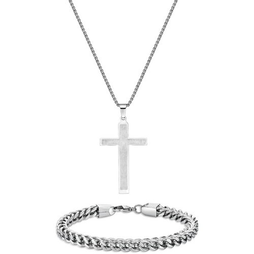 Silver Cross SS SET NECK & BR 22"&9" CROSS