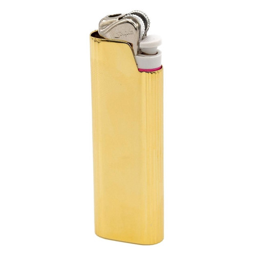 Gold Metallic Lighter Case Holder Pouch for Full Size Lighters (Type J6)