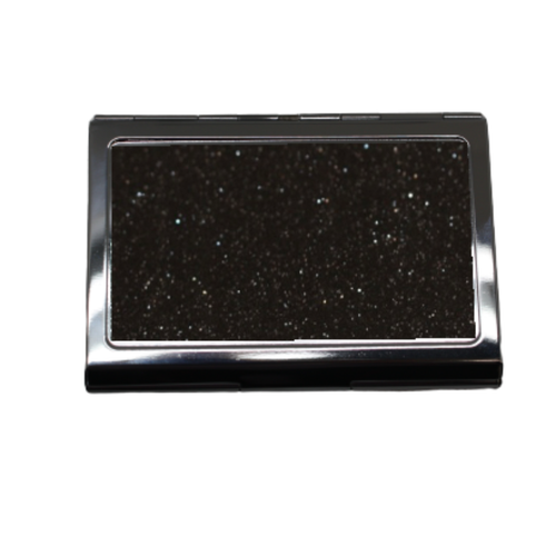 Card Case with a Glitter Sticker Black
