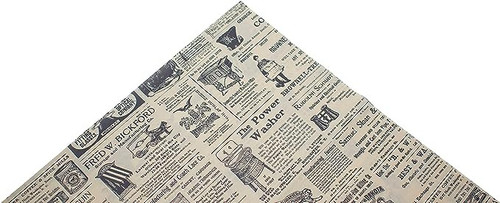 Made in USA 50-Sheet Classic Print Gift Tissue Paper Pack, 20" X 30" (Newsprint Kraft)