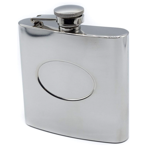 Pocket Hip Alcohol Liquor Flask in Etched Print  Made from 304 (18/8) Food Grade Stainless Steel (8 oz, Vintage)