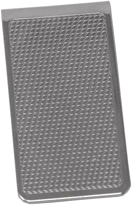 Set of 2 ChromePlated Stainless Steel Money Clips in Silver (Pebble Grain)