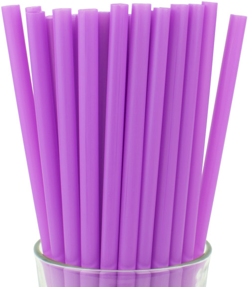 Made in USA Pack of 250 Jumbo Purple (10" X 0.28") Individually Wrapped Plastic Smoothie Drinking Straws (Nontoxic, BPAfree)