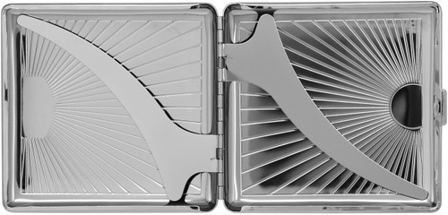 Silver Sunrise (Full Pack Kings) MetalPlated Cigarette Case & Stash Box
