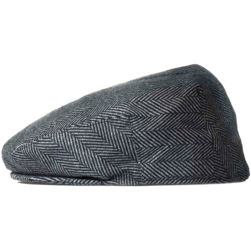 Wool Blend Newsboy Cap Cabbie Flat Hat (Herringbone Gray, Large)