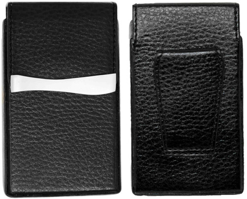 Genuine Leather Vintage Wave Full Pack Cigarette Case with Belt Clip