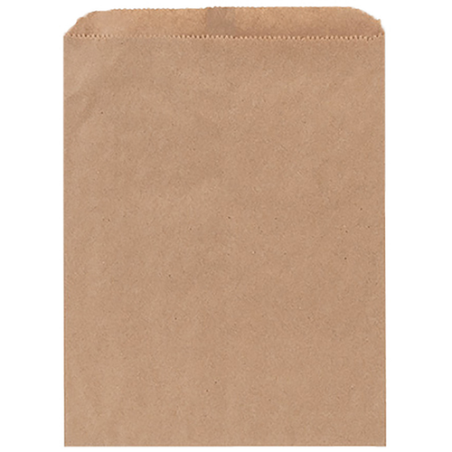 Made in USA 125Count Party Favor Brown Kraft Paper Flat Merchandise Bags (8.5" X 11")
