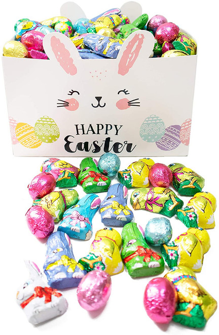 MADE IN USA Individually FoilWrapped Easter Milk Chocolates (Assorted  2 lb) (Happy Easter Bunny)