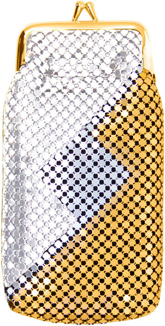 White/Gold/Silver Vintage Luxuriant Soft 4mm Metallic Mesh (Full Pack 100s or 120s) Cigarette Case Purse with Lighter Pocket