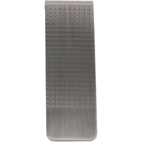 Set of 2 ChromePlated Slim Stainless Steel Money Clips in Antique Silver (Pebble Grain)