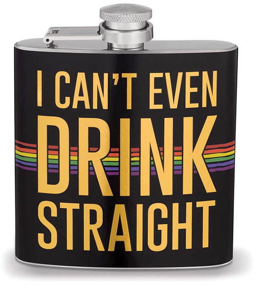 Bottoms Up! 6 oz Stainless Steel Alcohol Flask Special Celebrations and Occasions