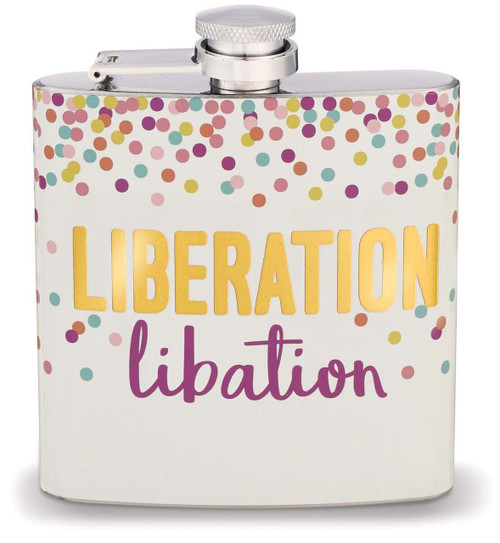 Liberation Libation  6 oz Stainless Steel Alcohol Flask Special Celebrations and Occasions