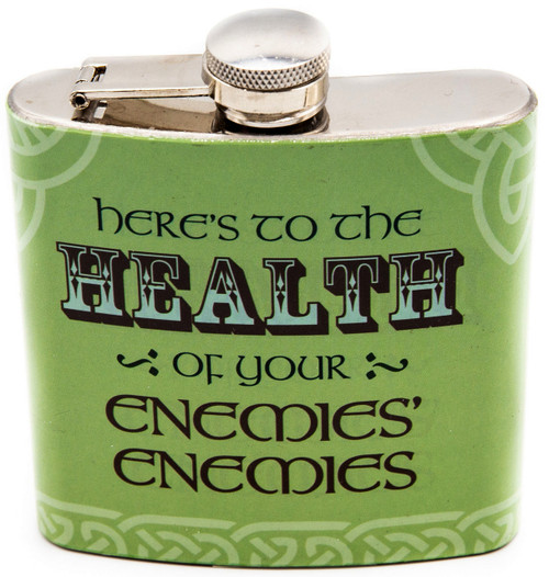 Health of Your Enemies  6 oz Stainless Steel Alcohol Flask Special Celebrations and Occasions