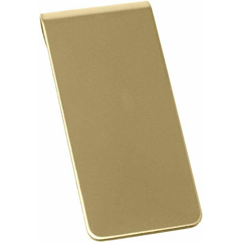 Set of 2 ChromePlated Stainless Steel Money Clips in Gold (Shiny Reflective)