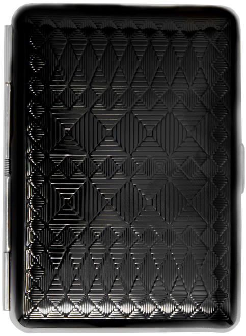 Black Aztec (14 Kings) MetalPlated Elastic Bands Cigarette Case & Stash Box