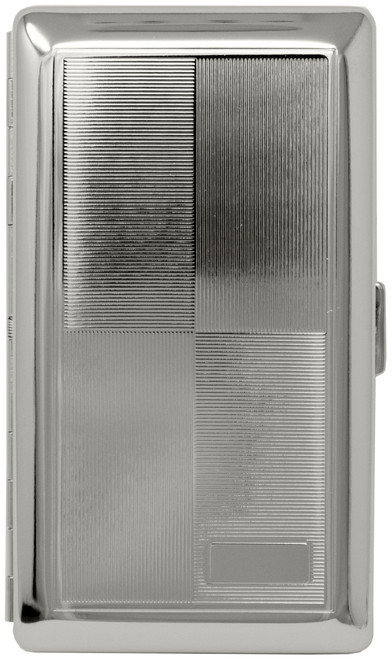 Silver Four Square (Full Pack 120s) MetalPlated Cigarette Case & Stash Box