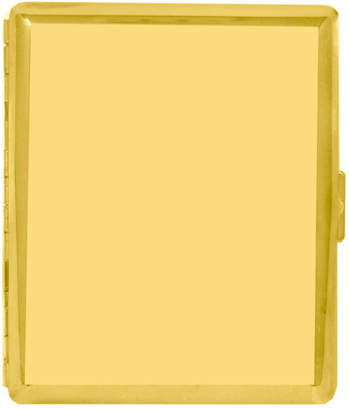 Gold Reflective (20 100s) Etched MetalPlated Cigarette Case & Stash Box