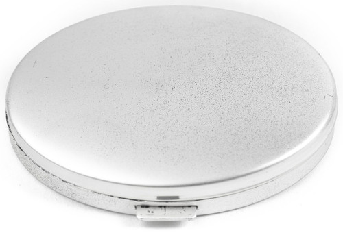 Modern and Minimal 1:3x Magnified Compact DoubleSided Mirror (Plain Flat Silver)