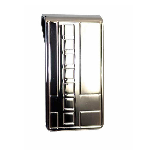 Rectangle Chrome Plated Slider Money Clip Silver