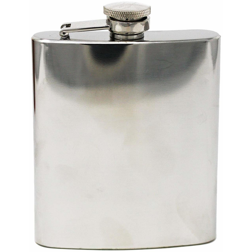 6 oz Pocket Hip Alcohol Liquor Flask in Shiny Print  Made from 304 (18/8) Food Grade Stainless Steel