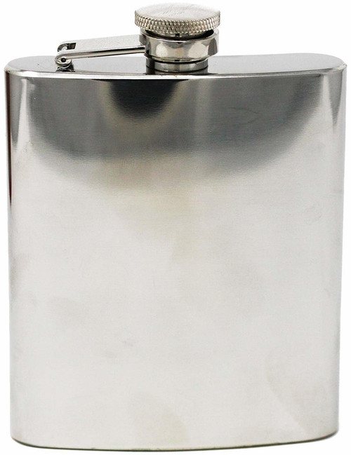 10oz Pocket Hip Alcohol Liquor Flask in Shiny Print - Made from 304 (18/8) Food Grade Stainless Steel