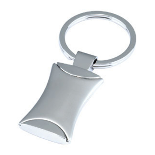 Silver Rectangle Design Keychain (SILVER Center)