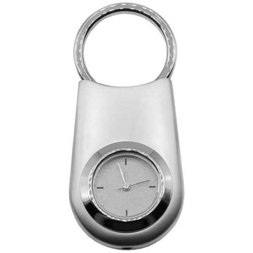 Gold and Silver Keychain (Silver Modern Clock)
