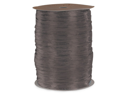Matte Raffia Ribbon Roll 100 Yards for Kraft Packaging and Decoration (Charcoal)