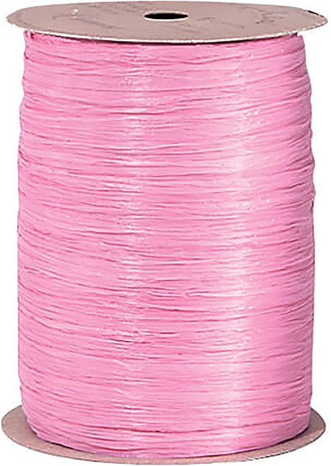 Matte Raffia Ribbon Roll 100 Yards for Kraft Packaging and Decoration (Azalea)