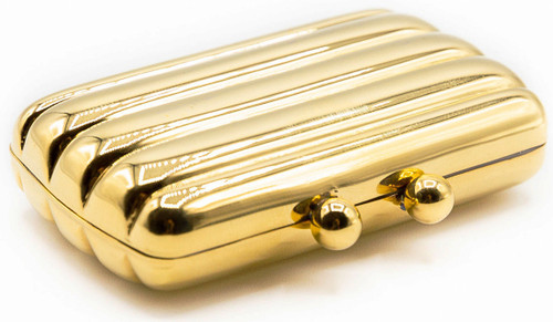 Gold Printed Design Purse Portable Pill Box (1 Compartment)