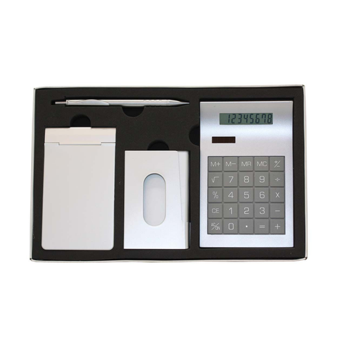 Boxed Gift 4 Pcs Calculator/Pen/CARDCASE/MEMO