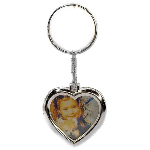 Silver Keychain (Heart Photo Frame)