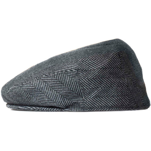 Wool Blend Newsboy Cap Cabbie Flat Hat (Herringbone Gray, Medium)