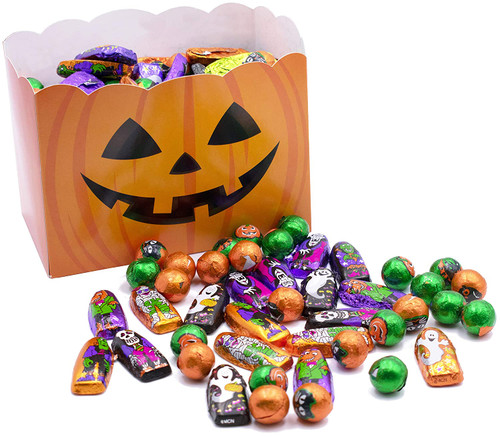 MADE IN USA Individually FoilWrapped Halloween Milk Chocolates (Assorted  2 lb)