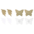 Glitter Collection  6 Pairs of Disposable Light Gold Glitter Assorted Shape Breast Petals Nipple Cover Pasties