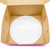 Made in USA 10" X 10" X 5" Recycled Pink Kraft Cake Box & 10" Round Cake Boards (Pack of 10  Front Loading)