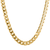 Gold Plated Stainless Steel Curb Chain 22" Necklace and 9" Bracelet Gift Box Set (10 mm)