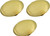 Set of 3 Oval-Shaped Double Sided Compact Mirrors With Brushed Metal Finish