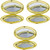 Set of 3 Oval-Shaped Double Sided Compact Mirrors With Brushed Metal Finish