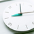 Modern Minimalist White & Teal Green Silent Wall Clock