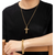 GoldPlated Stainless Steel Cross Pendant and Curb Chain Bracelet in a Gift Box Set (11mm)