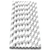 Pack of 150 Silver Foil Swirls Biodegradable 4Ply Paper Drinking Straws (Compostable, Nontoxic, BPAfree)