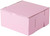10" X 10" X 5" Corrugated Fiberboard Glossy Pink Cake Box & 10" Scalloped Cake Boards (Pack of 10  Front Loading)