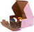 10" X 10" X 5" Corrugated Fiberboard Glossy Pink Cake Box & 10" Scalloped Cake Boards (Pack of 10  Front Loading)