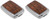 Faux Crocodile Leather | Set of 2 Rectangular-shaped Pill Boxes With 2 Compartments