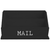 Rustic Wooden Office Desk Organizer & Mail Rack with Distressed Wood Finish 12" X 4" X 5" (Black)