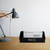 Rustic Wooden Office Desk Organizer & Mail Rack with Distressed Wood Finish 12" X 4" X 5" (Black)