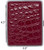 Crocodile Print Red Leather Money Clip + Matching (100s) Nickle-Plated Metal Cigarette Herbal Cigarette Cigar Tobacco Carrying Stash Storage Case